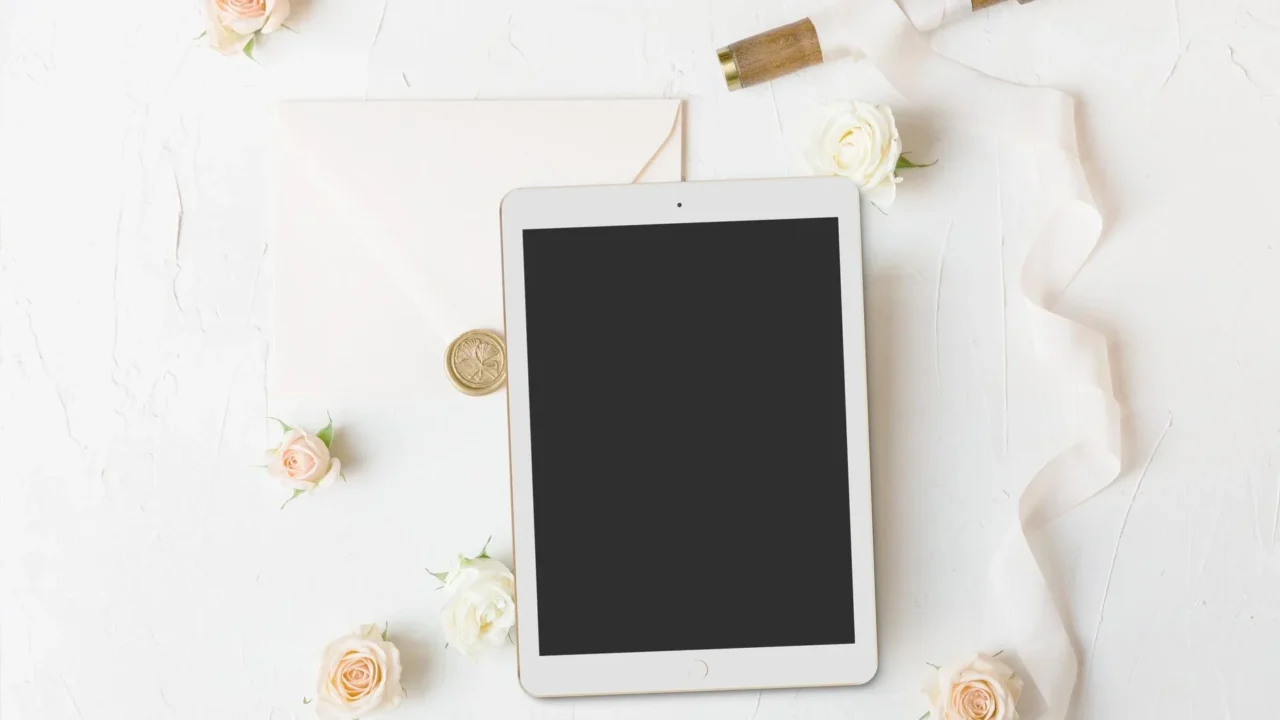 Wedding Invitation Digital Tablet Modern