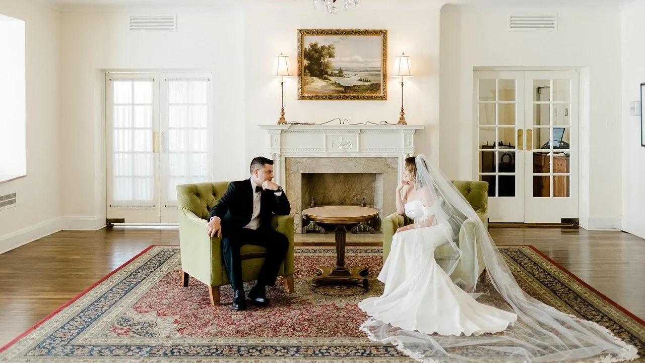 Couple Planning Wedding Invitation Digital