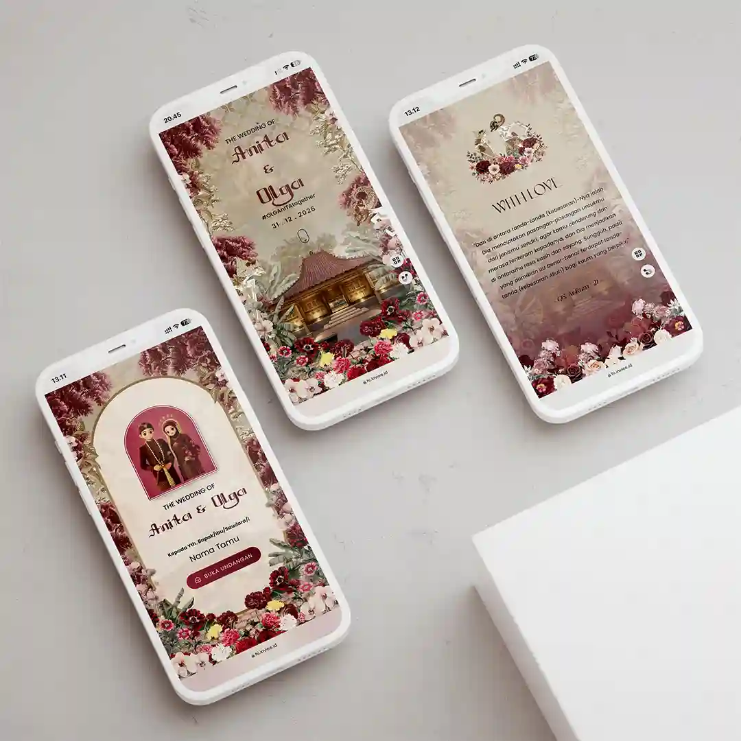 Tema undangan digital Java Heritage 2 (tanpa foto)