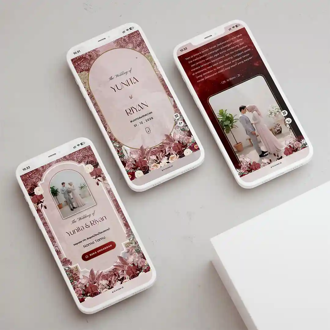 Tema undangan digital Velvet Garden